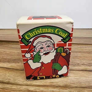 Mordaza de carbón de Navidad de colección regalo carta de Santa lista traviesa saco 1985 en caja - Imagen 1 de 10