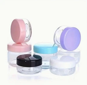 Mini Plastic Jars /Containers with Lids 0.5 fl.oz. (15 ml) - 5 ea - Picture 1 of 1