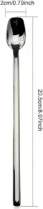 YFWOOD Latte Macchiato Juego de 4 Cucharillas de Mango Largo 20.5cm Cuchara de - Imagen 1 de 6