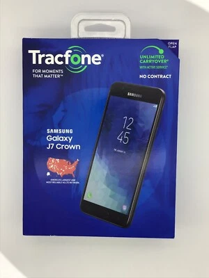 Tracfone Samsung Galaxy J7 Crown 4G LTE 5.5” 16GB 13MP Smartphone Android Oreo - Image 1 of 2