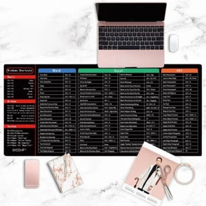 Waterproof Shortcut Mouse Pad NonSlip Excel Shortcuts Mousepad Software Word - Bild 1 von 16