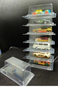 10x PVC Box Display Case 1:64 For Diecast Model Car HotWheels Tomica Matchbox - Picture 1 of 5