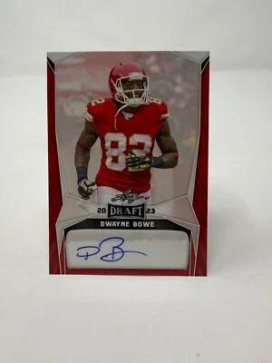 2023 Leaf Draft Autographs Red Parallel Color Match #BA-DB4 DWAYNE BOWE Signed - Изображение 1 из 2