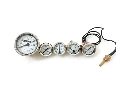 White Face Speedometer Speedo Temperature Oil Fuel Gauge Jeep Willys MB |Fit For - Image 1 of 4