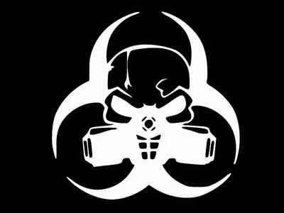 BIOHAZARD SKULL APOCALYPSE Vinyl Decal Car Sticker Wall Truck CHOOSE SIZE COLOR - Image 1 of 2