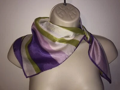 Bufanda de seda psicodélica enrollada a mano vintage años 60 Daphne cosplay Scooby Doo Foto 1 de 3