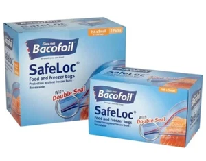 BacoFoil Safeloc Lebensmittel- und Gefrierschrankfreundliche kleine Doppelversiegelungsbeutel 108 216 Beutel - Bild 1 von 16
