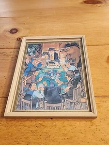 Vintage Poker Playing Print Framed - Picture 1 of 7