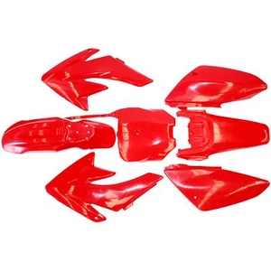 Kit de guardabarros de carenado protector de plástico rojo CRF70 150c 160cc PIT PRO Trail Dirt Bike - Imagen 1 de 12