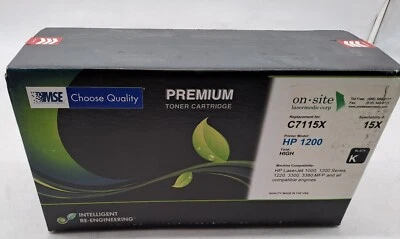 MSE Toner Cartridge Black Replacement for C7115X for Model HP1200 - Image 1 of 4