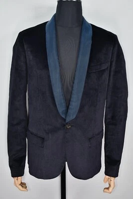 Chaqueta Blazer Diesel Negro Dorado Azul Hombre Terciopelo Talla 52 Foto 1 de 4
