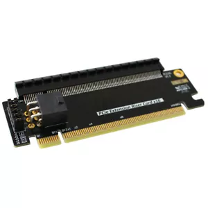 PCI-E x16 Half to Full Height Extension Riser Card PCIe 5.0 x16 Test Adapter New - Picture 1 of 11