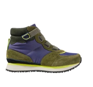 Zapatillas altas Katahdin retro excursionistas jóvenes 3 gancho y bucle usadas en excelente estado $79 - Imagen 1 de 9