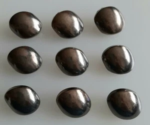 5 x 25mm large Antique Bronze Nugget Style Round Plastic Shank Buttons -JV88g - Picture 1 of 1