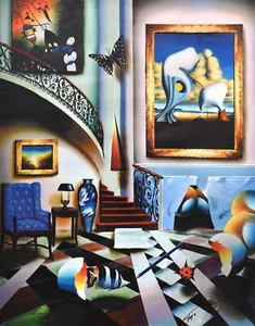 Fascinating SIGNED FERJO Numbered Giclee on Canvas DREAMY INTERIOR Limited COA - Picture 1 of 3