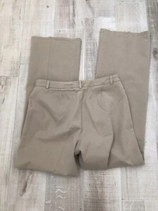Brooks Brothers Stretch Womens Sz 10 Pants Flat Front Beige Zip Career - Picture 1 of 5