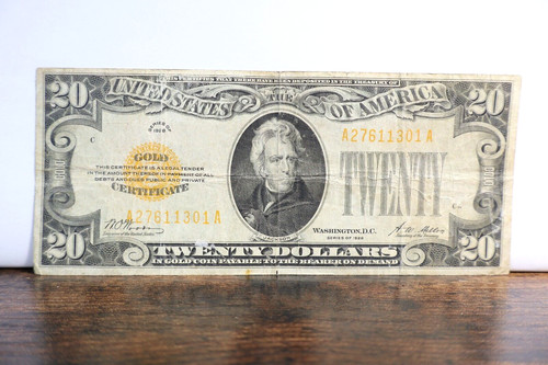 1928 $20 Gold Certificate