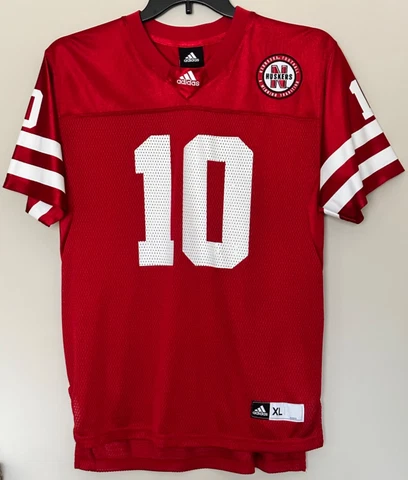 #10 Nebraska Cornhuskers Youth Size XL (18-20) Football Jersey Boys Kid Shirt Cover