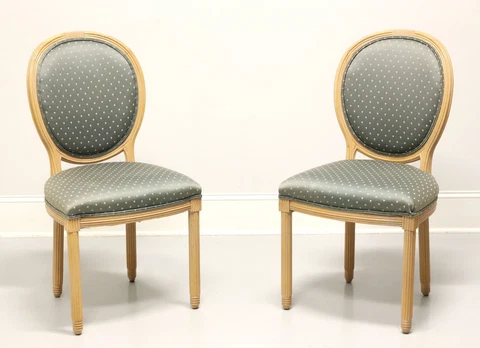 AMERICAN OF MARTINSVILLE French Provincial Louis XVI Dining Side Chairs - Pair B Cover