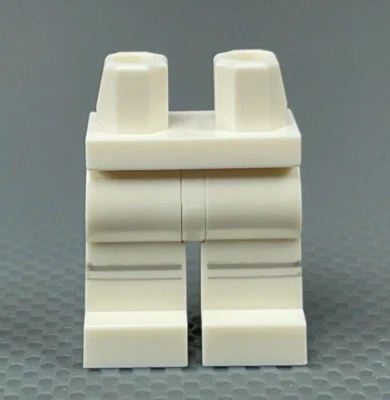 LEGO Minifigure White Hips & Legs Gray Double Stripes BeeKeeper Pants Series 21 - Image 1 of 4