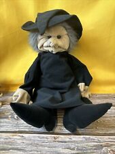 Vintage Folkmanis 26" Witch Hand Puppet Full Body Plush Toy Halloween Folktails