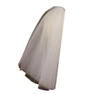 Bridal Veil with Comb 2 Tiers 15 Inches Short Length White Sheer Tulle Cut Edge