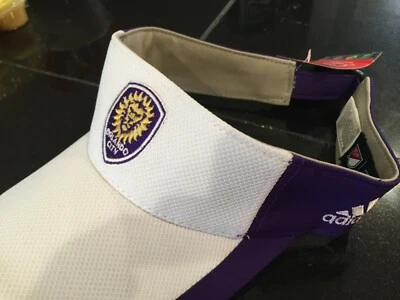 HOMBRE/MUJERES Orlando City Visor Hombre’s Fútbol Club Equipo Adidas MLS BLANCO/Púrpura  Foto 1 de 3