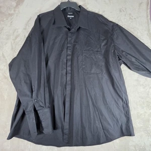 Stacy Adams Men's Black Regular Fit Dress Shirt Big & Tall 20 34/35 Long Sleeve - Picture 1 of 8