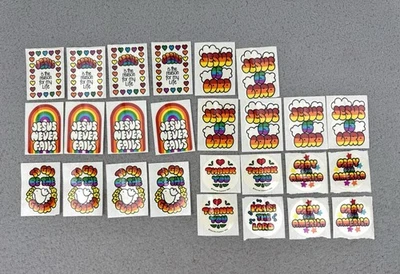 Vintage Sonrise Creations Sticker Lot Religious Jesus 1980s Church Stickers - Image 1 of 4