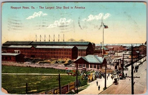 Antique Postcard Newport News Shipbuilding Yard Newport News, VA 1900s - Picture 1 of 2