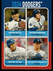 2024 High Numbers Betts/Freeman/Ohtani/Yamamoto Los Angeles Dodgers #75TQ-5 - Picture 1 of 2