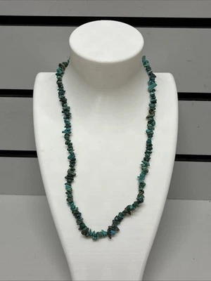 Collar de piedra natural MALAQUITA - Cuentas astilladas - Joyería hecha a mano con cuentas 16 pulgadas Foto 1 de 4