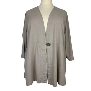 Top kimono donna 3x beige garza topper cardigan boho look a strati - Foto 1 di 14