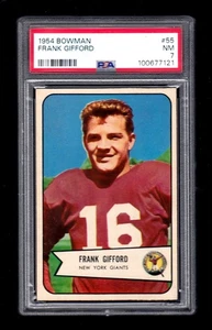 1954 Bowman #55 Gifford (HOF) PSA 7 NM - Picture 1 of 2