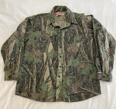 Camisa De Colección Winchester Trebark Camuflada Gamuza Manga Larga Botón Caza Talla XL Foto 1 de 4