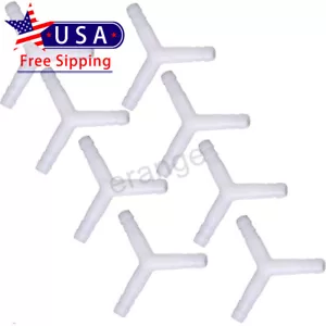 Barb in plastica uguale forma a Y adattatore riparatore raccordo a 3 vie per ID tubo 3/8" 8 pz - Foto 1 di 3