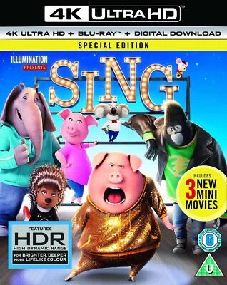 Sing [4K UltraHD + Blu-ray] [2017] New Sealed - Matthew McConaughey - Image 1 of 2