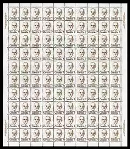 Canada - Scott 592 - Full Plate Sheet of 100 Stamps Plate 1 BABN - MNH - 1973 - Picture 1 of 1