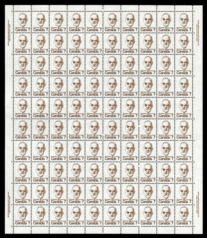 Canada - Scott 592 - Full Plate Sheet of 100 Stamps Plate 1 BABN - MNH - 1973 - Image 1 of 1