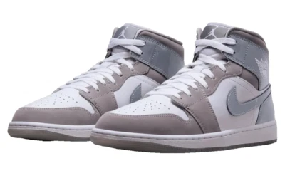 Nike Air Jordan 1 Mid SE 'Patent Cool Grey' Para hombres Tenis Informales HF3216-100 NUEVO Foto 1 de 4