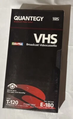 NEW Sealed Quantegy Professional Videocassette VHS Blank Tape CCTV T-160 E-240 - Image 1 of 2