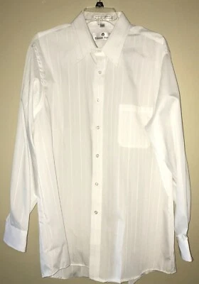 Etienne Aigner Men's Dress Shirt White White Stripes Long Sleeve Sz XL - Image 1 of 4