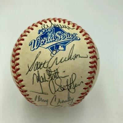 1991 Minnesota Twins World Series Champs Team Signed W.S. Baseball JSA COA - Image 1 of 4