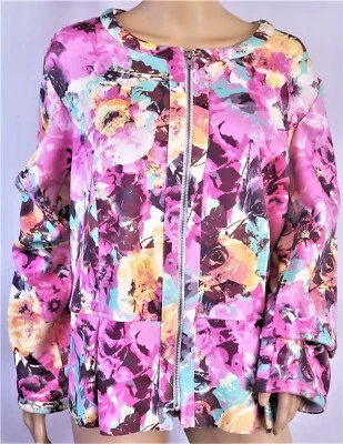 Chaqueta Blazer NEY INC INTERNATIONAL CONCEPT Multicolor Elastizada Cremallera Plus 3x  Foto 1 de 4