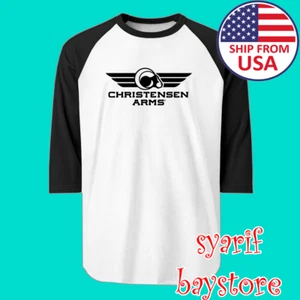 Christensen Arms Uomo Raglan Bianco Nero Taglia dalla S alla 2XL - Foto 1 di 1
