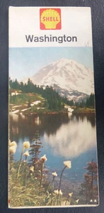 1964 Washington road map Shell oil gas Mount St. Helens - Picture 1 of 4
