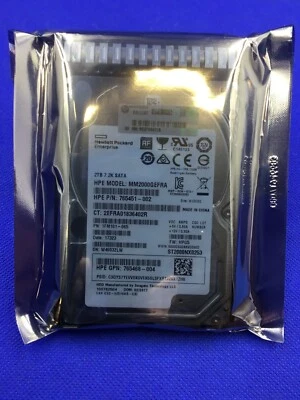 765455-B21 HP 2TB SATA 6G MIDLINE 7.2K SFF (2.5IN) SC 512E DS HDD 765869-001 - Image 1 of 3