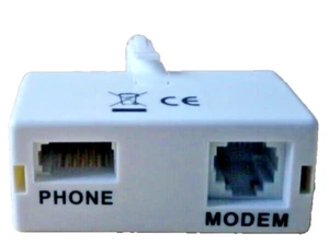 Phone and Modem Filter Telephone Broadband Two Way Splitter. White - Photo 1/8