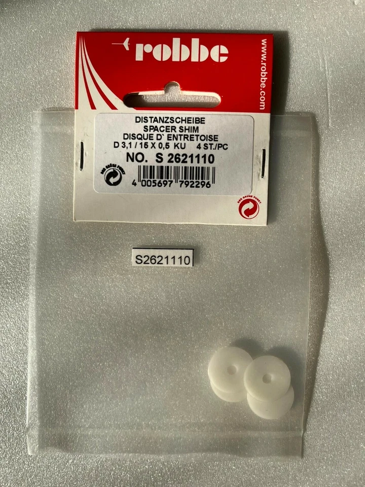 Robbe Distanzscheiben D 3,1/15 x 0,5 Ku 4 Stk S2621110 NEU - Bild 1 von 1