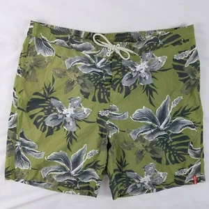 TOMMY BAHAMA Mens XXL Board Shorts Swim Trunks Green Hibiscus Pockets - Picture 1 of 7